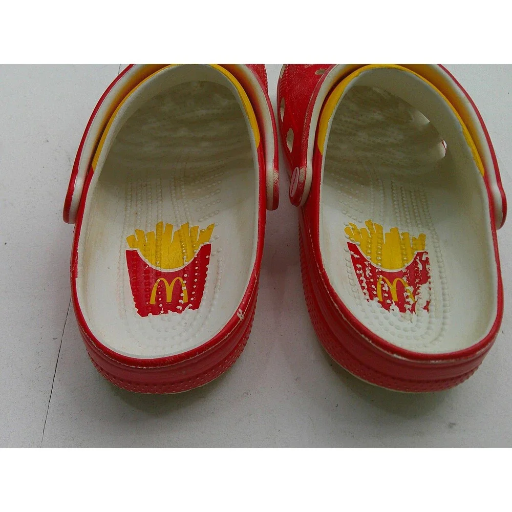 Crocs Clog Sandals Mens Size 8 Red McDonald's French Fries Slip On Casual Shoes